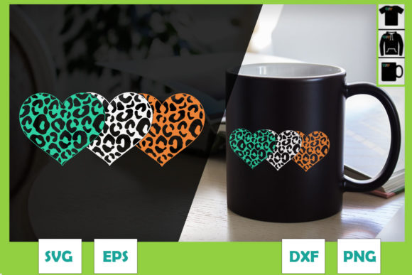 3 Hearts Ireland Flag St. Patricks Day Graphics