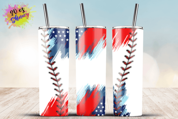 American Flag Baseball Dad Tumbler 20oz: Graphics & Crafts for Digital Publishing