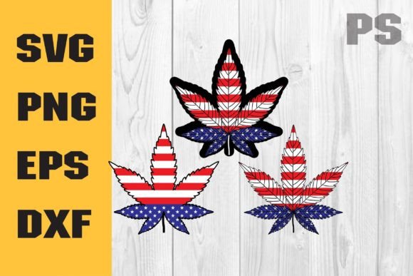 American Flag Cannabis Svg: Graphics for Crafts