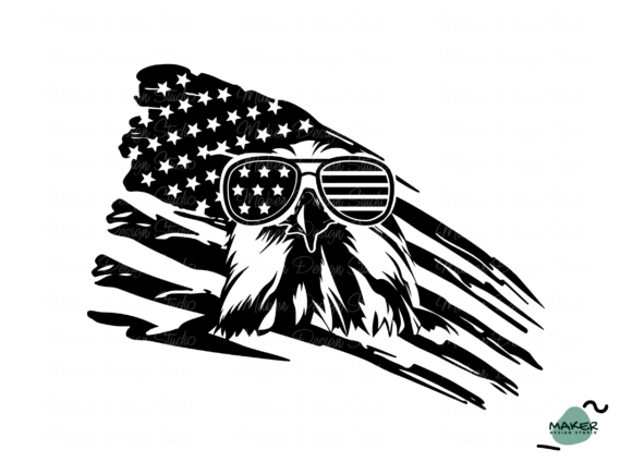 American Flag Eagle Svg, 4th of July