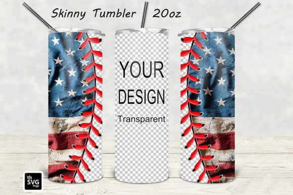 American Flag Tumbler Sublimation Design