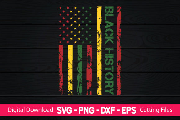 Black History American Flag Graphics & Crafts