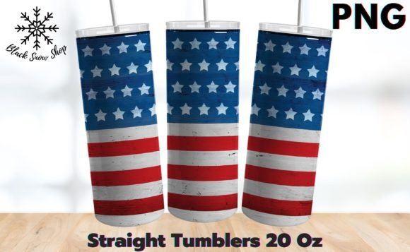 Fourth of July Vintage Flag Tumbler: Graphics and Crafts