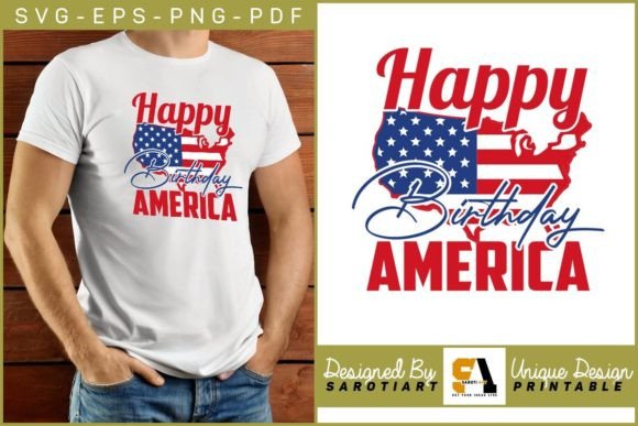 Happy Birthday America SVG Graphics