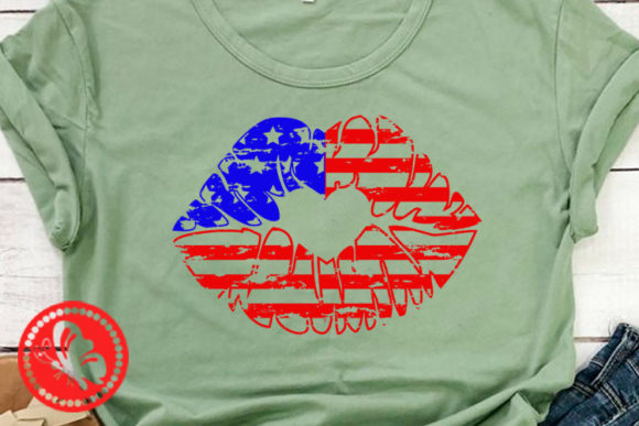 Kiss USA Flag Grunge Art: Graphics for Crafts