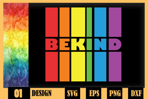 LGBTQ Be Kind Gay Rainbow Flag Graphics and Crafts