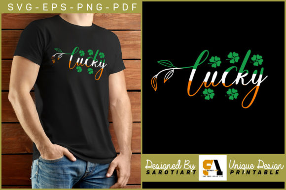 Lucky Patrick s Day Design Irish Flag Graphics