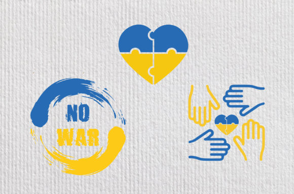 No War Stand with Ukraine Flag Files