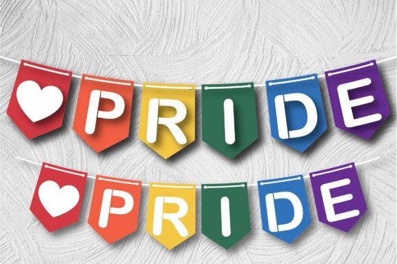Pride Flag Banner Rainbow Party Favor Graphics and Crafts