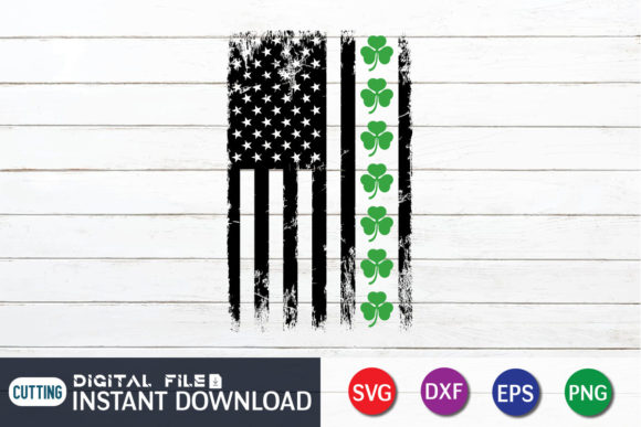 Shamrock American Flag St. Patrick's Day Graphics