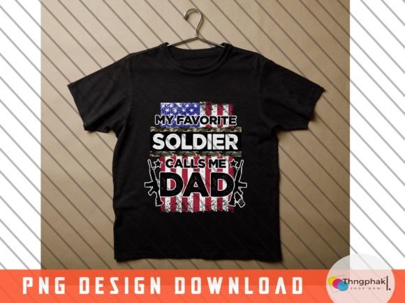 Soldier Dad PNG, US Flag Military Graphics