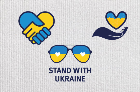 Ukraine Support Flag No War Stop War Graphics and Crafts