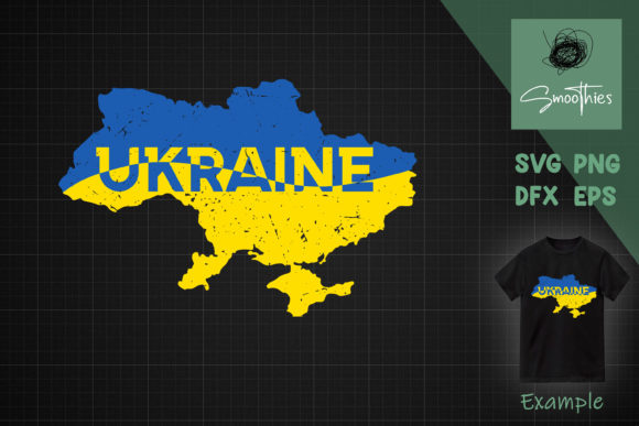 Ukrainian Map and Flag Souvenir: Graphics and Crafts