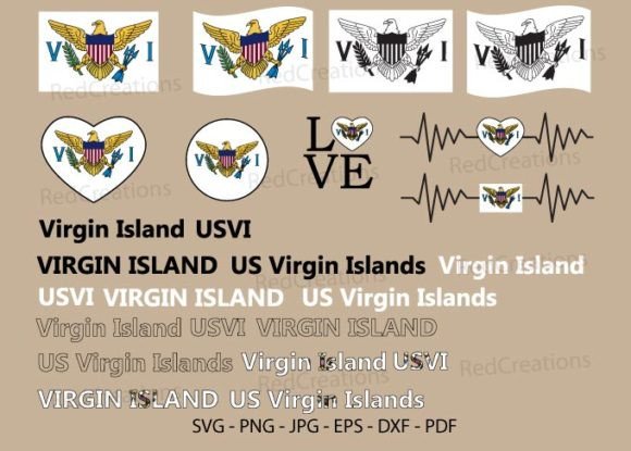 US Virgin Islands Flag Svg Bundle: Graphics & Crafts for Real Publishing