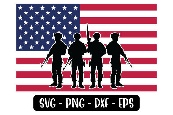 Usa Military Flag: Graphics and Crafts in Action