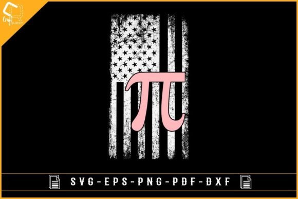 Vector Grunge USA Flag with Pi
