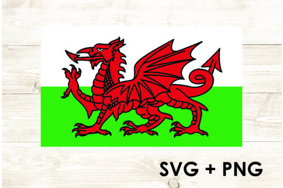 Wales Flag Graphics for Crafts and Digital Products